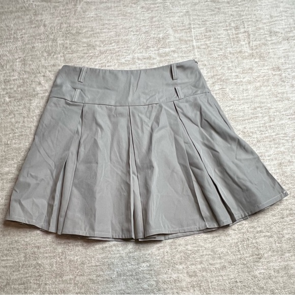 Harry Potter Women's Small A-Line Skirt Hogwarts School Logo Gray Black Pleated - Picture 6 of 7